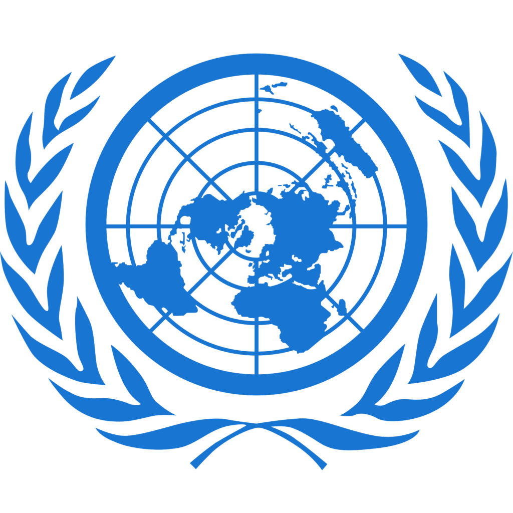 Logo of the United Nations.