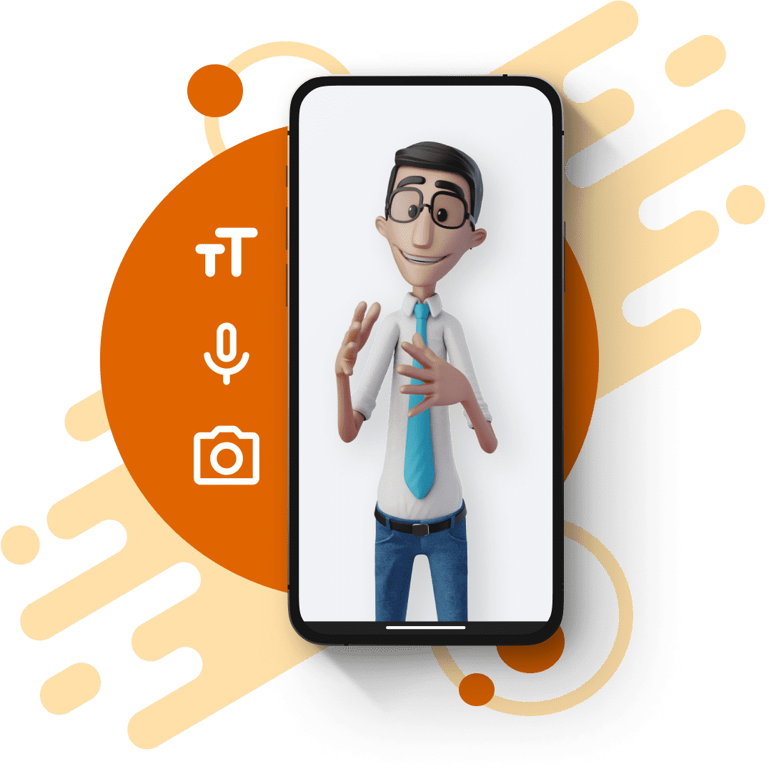 Hugo holding the phone